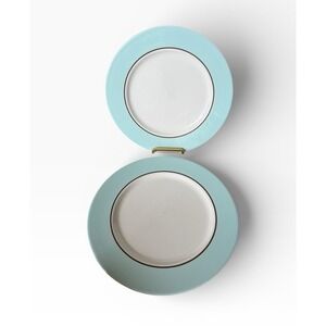 2 Crate & Barrel Pagnossin Audrey Robin's Egg Blue Dinner Plates 10 3/4"